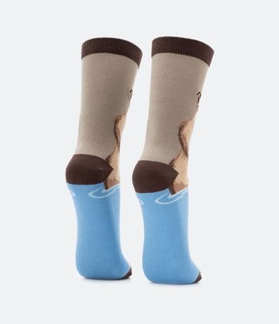 Media Caña Larga en Algodón con Estampado de Carpincho 3