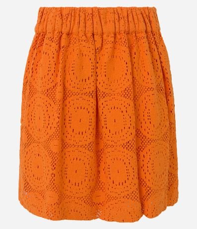 Pollera Corta en Encaje y con Cintura Elástica 3