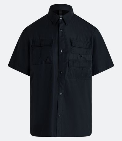 Camisa Oversized en Rip Stop con Bolsillos Tácticos 6