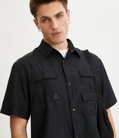 Camisa Oversized en Rip Stop con Bolsillos Tácticos 4