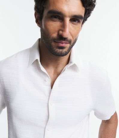 Camisa Comfort en Algodón Texturizado con Rayas 4