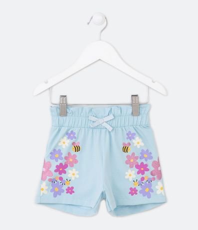 Short Infantil en Cotton con Estampa de Mini Flores Laterales - Talle 1 a 5 años 1