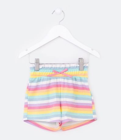 Short Clochard Infantil Canalé con Rays en Colores - Talle 1 a 5 años