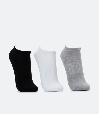 Kit 03 Medias invisibles Deportiva en Algodón con Suela Atoallada 2