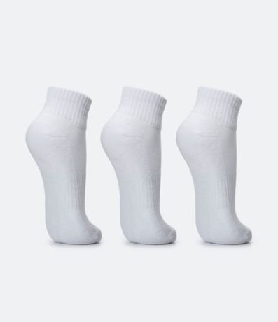 Kit 03 Pares de Medias Caña Corta Deportiva con Suela Toalla 3