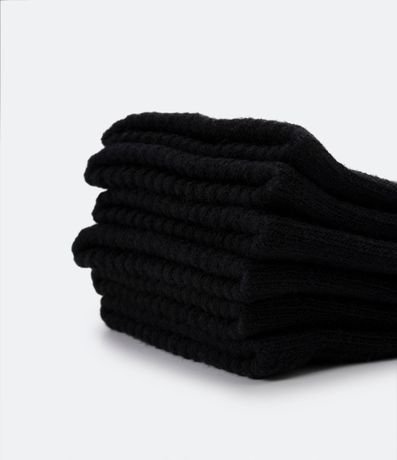 Kit 03 Pares Medias Caña Larga Deportiva con Suela Toalla 4