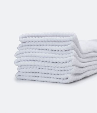 Kit 03 Pares Medias Caña Larga Deportiva con Suela Toalla 4