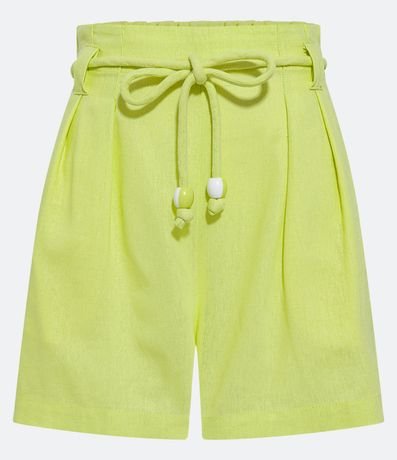 Short Clochard en Viscolino con Cinturón Cuerda
