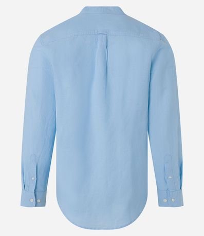 Camisa Manga Larga en Lino con Cuello Mao 7