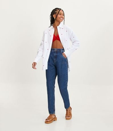 Pantalón Mom Jeans con Pence Lateral 1