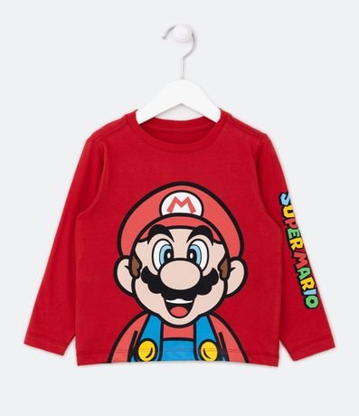 Remera Infantil con Estampado Frontal Mario Bros Nintendo - 3 a 10 años 1