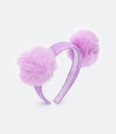Vincha Infantil con Purpurina y Pompones