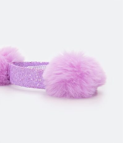 Vincha Infantil con Purpurina y Pompones 2
