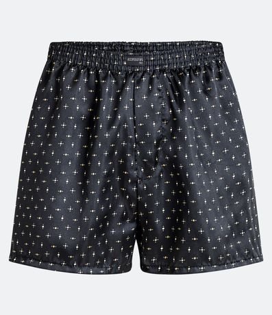 Calzoncillo Boxer de Tela Satinada con Estampado Geométrico 5