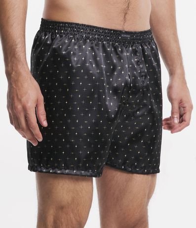 Calzoncillo Boxer de Tela Satinada con Estampado Geométrico 2