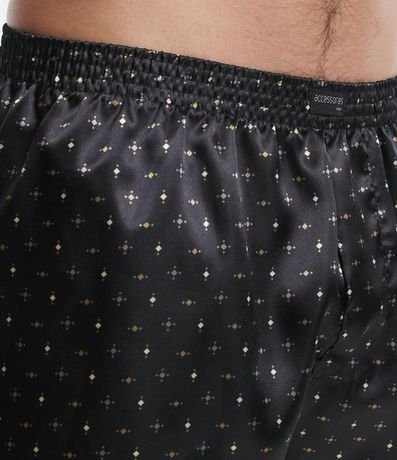 Calzoncillo Boxer de Tela Satinada con Estampado Geométrico 4