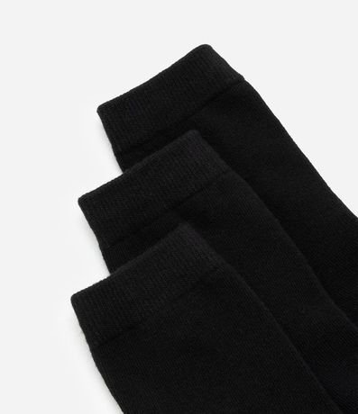 Kit 03 Medias Caño Mediano en Algodón sin Costura y con Textura Acanalada 4