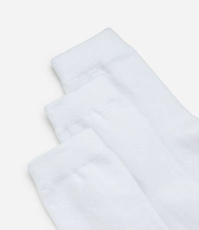 Kit 03 Medias Caño Mediano en Algodón sin Costura y con Textura Acanalada 4