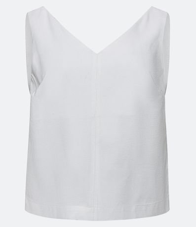 Blusa sin Manga en Liocel con Escote V y Pence na sisa 5