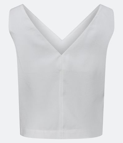 Blusa sin Manga en Liocel con Escote V y Pence na sisa 6