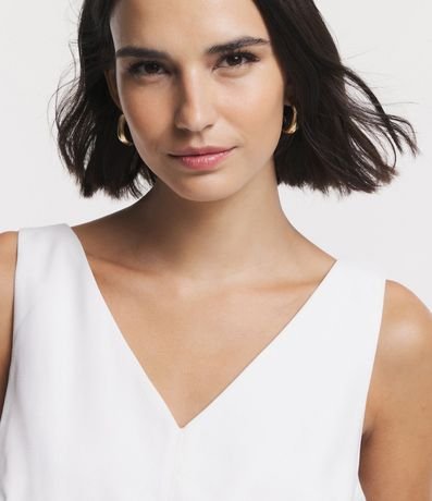 Blusa sin Manga en Liocel con Escote V y Pence na sisa 4
