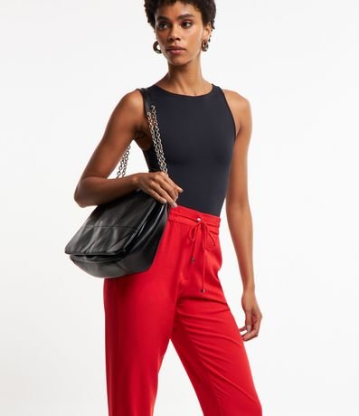 Pantalón Fluido con Cintura Elástica y Lazo 3