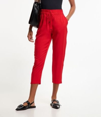 Pantalón Fluido con Cintura Elástica y Lazo 4