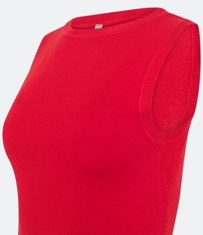 Blusa Musculosa Cropped en Viscosa Acanalada 6