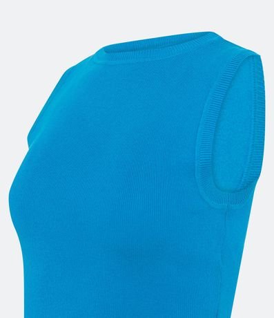 Blusa Musculosa Cropped en Viscosa Acanalada 7