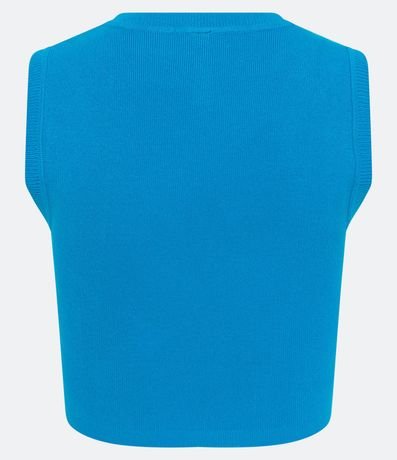 Blusa Musculosa Cropped en Viscosa Acanalada 8