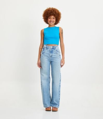Blusa Musculosa Cropped en Viscosa Acanalada 3