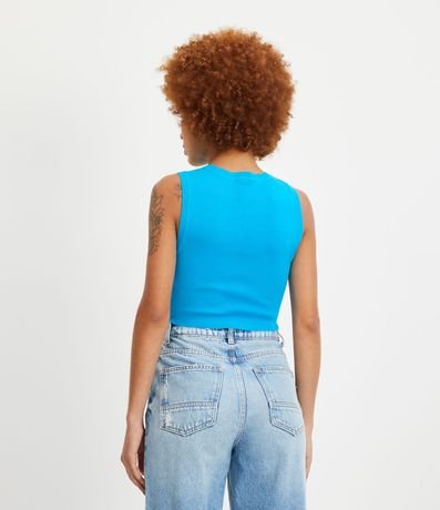 Blusa Musculosa Cropped en Viscosa Acanalada 4