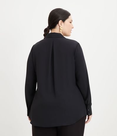 Camisa Básica en Crepé con Botones Curve & Plus Size 3