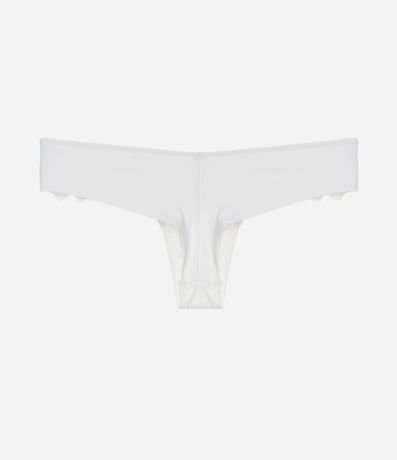 Bombacha Bikini Hilo Doble en Encaje Floral Rústica 5