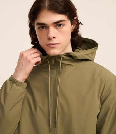 Campera Rompevientos con Capucha y Bolsillo con Cierre 5