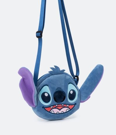 Bolso Infantil Redondo con Bordado y Carita del Stitch