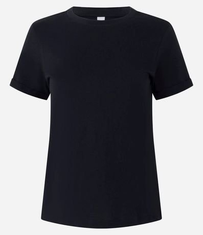 Remera en Media Malla con Manga Corta Doblada 5