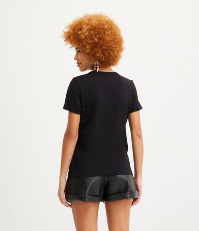 Remera en Media Malla con Manga Corta Doblada 3