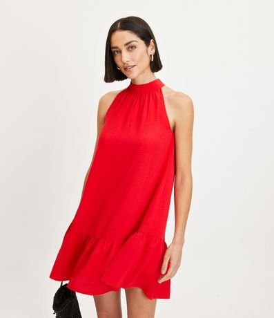 Vestido Airflow sin Manga con Cuello Alto y Fruncido 2