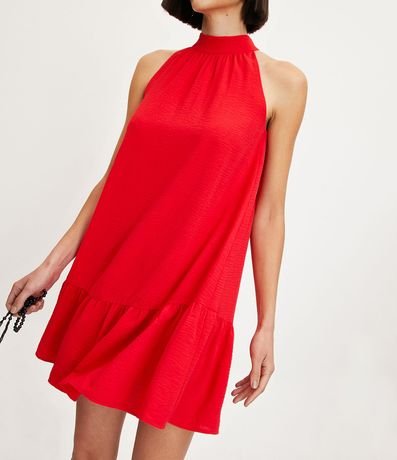 Vestido Airflow sin Manga con Cuello Alto y Fruncido 4