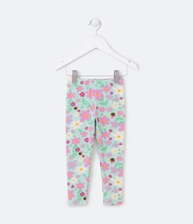 Pantalón Legging Infantil en Cotton con Estampado Floral - Talle 1 a 5 años 1