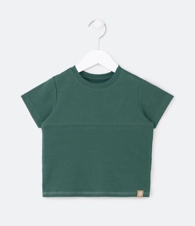 Remera Infantil con Recorte Texturizado - Talle 1 a 5 años