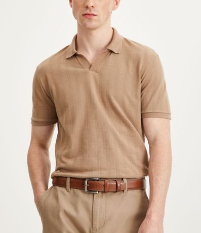 Cinturón en Cuero Texturizado y Trabilla Doble 4