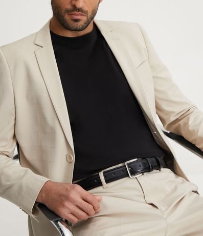 Cinturón en Cuero Texturizado y Trabilla Doble 4