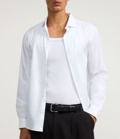 Cinturón en Cuero Texturizado y Trabilla Doble 1