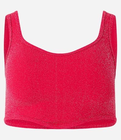 Blusa Musculosa Cropped Corset con Brillo