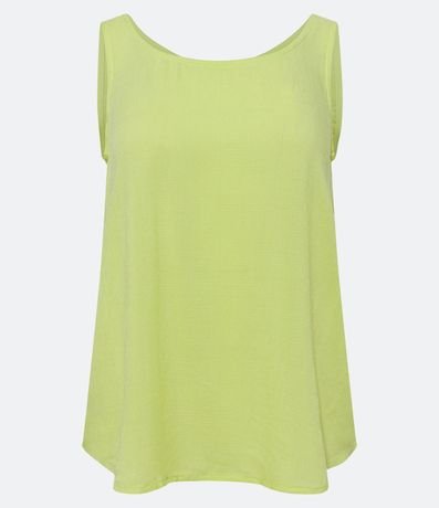 Blusa Musculosa en Viscosa con Cuello Redondo