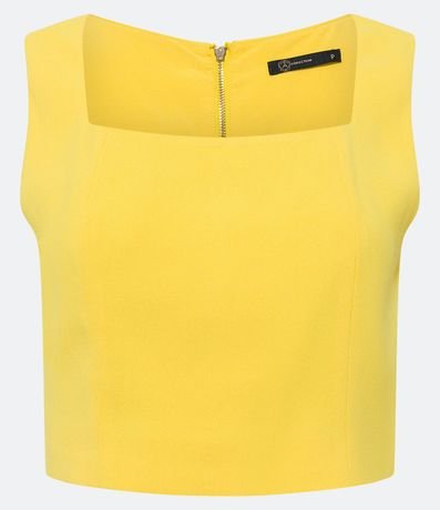 Blusa Cropped en Crepé con Breteles Anchos 7