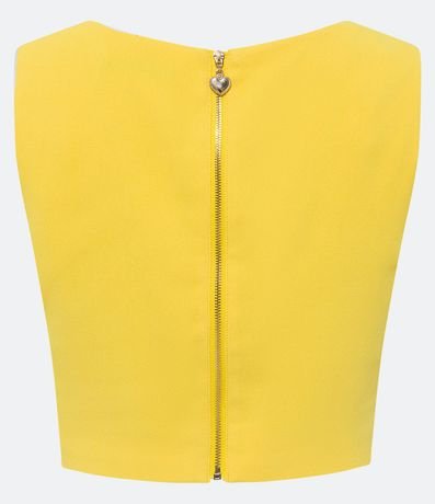 Blusa Cropped en Crepé con Breteles Anchos 9