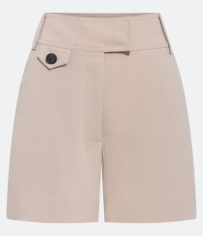Short en Sastrería con Cintura Cruzada y Bolsillos